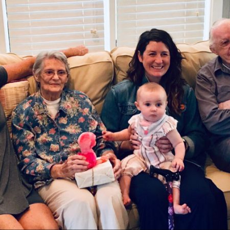 Chatting with Grandma and Grandpa Wrisley