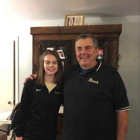 Lauren and her grandfather Joe together on Thanksgiving.