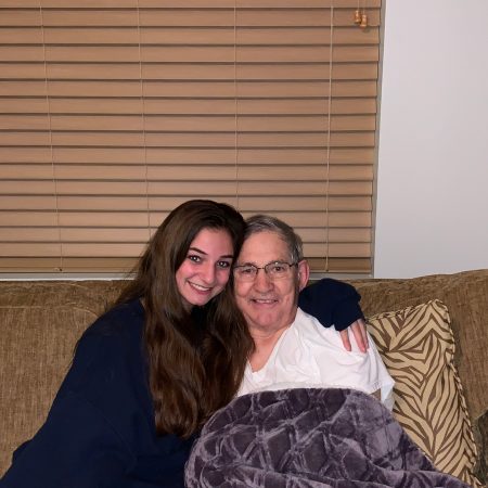 Sophia Stephen and her grandfather Larry Pirkle discuss his time spent in the Army Reserve and his family heritage