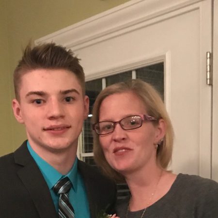 Isiah bauman and his mother