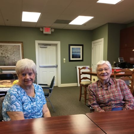 Sunrise Villa Tuckahoe interviewing residents Donna O. And Ellen N.