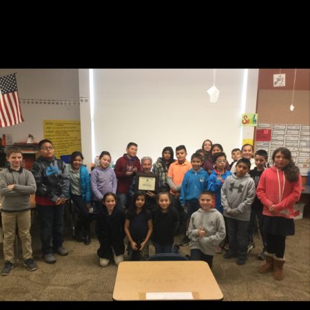 4th grade class Interviews a Veteran