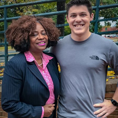 Edith, close to graduation, discusses life, career, and the role of family with new college student, Alex.