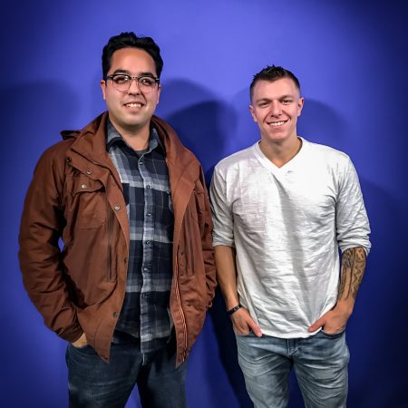 Military veteran and new student, Vincenzo, discusses life and career with Austin, who is about to graduate from college.