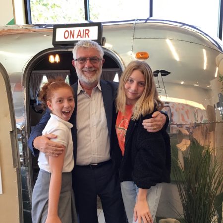 Dad and daughters chat
