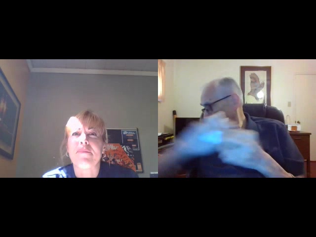all choked up...Amy Stell and Larry Thompson
