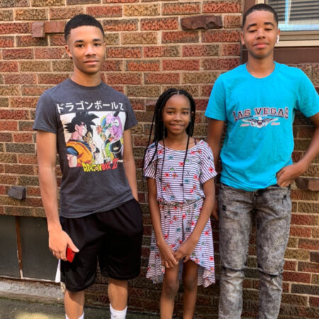 A mom and her kids